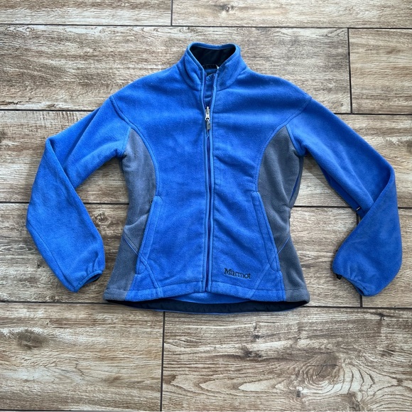 Marmot Full Zip Up Fleece Jacket Size XS Blue - Picture 2 of 15
